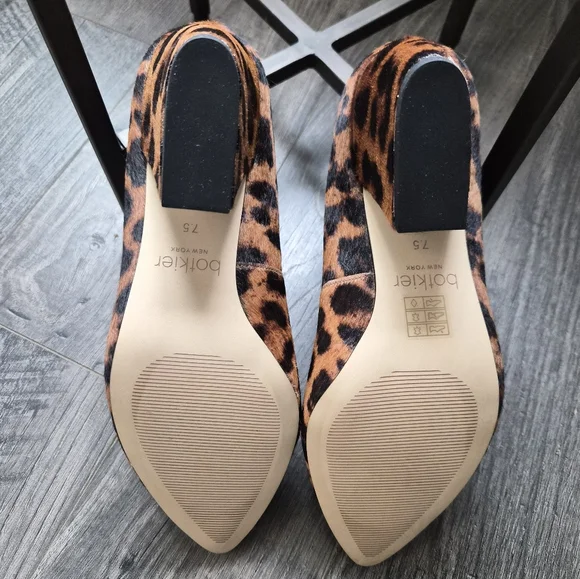 ​Botkier New York Leopard Print Calf Hair Pointed Toe Pumps Heels 7.5 - Picture 7 of 7